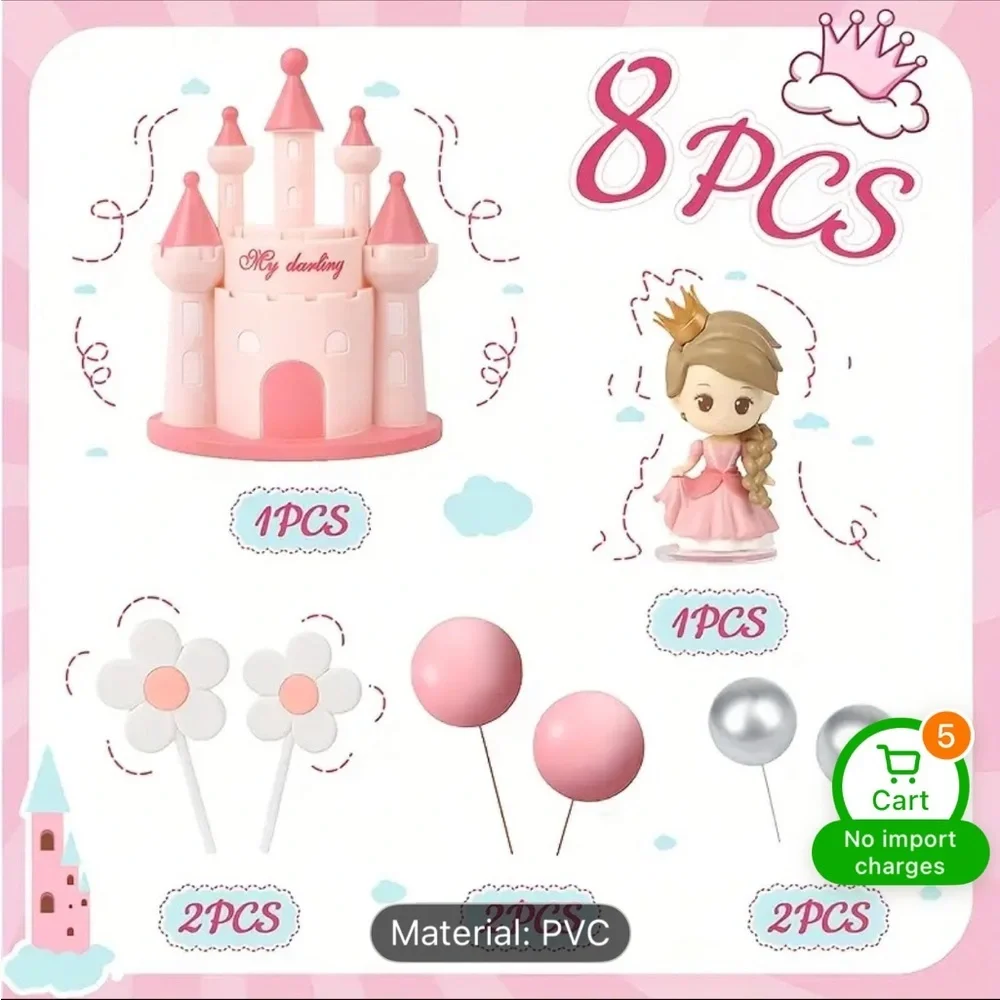 Girl’s princess themed birthday party supplies and decorations